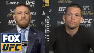 Conor McGregor and Nate Diaz join FOX Sports Live 3316 [upl. by Edrick]