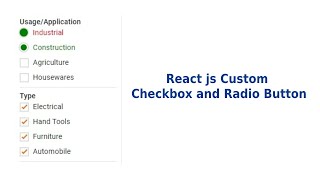 How to use Custom Checkbox amp Radio Button in Reactjs Reactjs Custom Checkbox amp Radio Button [upl. by Brunelle892]