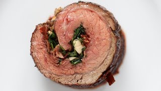 Flank Steak Roulade Recipe With Sun Dried Tomatoes Mushrooms amp Garlic [upl. by Lenoel]