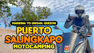 WHITE SAND BEACH NG UNISAN QUEZON PROVINCE  Puerto Salingkapo  Overnight Motocamping  Couple Ride [upl. by Eilram]