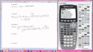 Finding Binomial Probabilities Using the TI84 [upl. by Golden153]