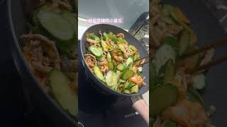 炒泡菜豬肉小黃瓜 food 自炊 cookingathome recipe 自煮 whattoeat 吃什麼 kitchen kimchi cucumber pork 廚房 [upl. by Zhang]