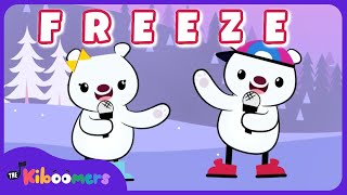 Christmas Freeze Dance  The Kiboomers North Pole Freeze Song for Kids [upl. by Attelrahc]