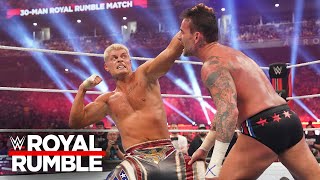 Cody Rhodes outlasts everyone to win Mens Royal Rumble Match Royal Rumble 2024 highlights [upl. by Salangi178]