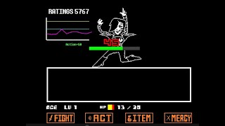 Undertale  Mettaton EX Boss Fight LOVE 1 [upl. by Enegue457]