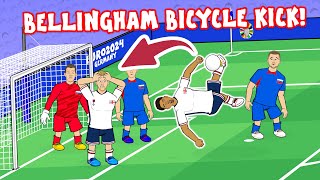 BELLINGHAM SAVES ENGLAND Bicycle kick vs Slovakia Euro 2024 Goals Highlights [upl. by Nwahser761]