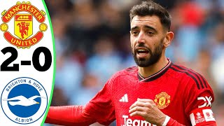 Manchester United vs Brighton 20  All Goals and Highlights 19052024 🔥 BRUNO [upl. by Einallem904]