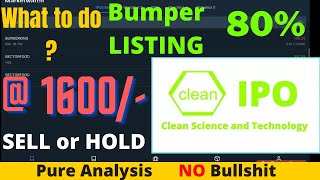 Clean Science and Technology IPO lists at 80 premium  Sell or Hold or Buy  What to do [upl. by Leann685]