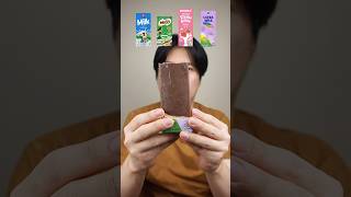 EATING MILK PUDDING WITH CHOCOLATE COATING asmr mukbang [upl. by Bagger]