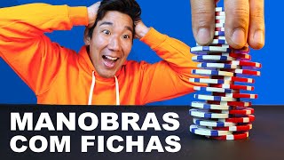 Aprendendo manobras com FICHAS DE POKER [upl. by Clayborn]