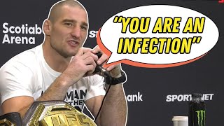 UFC Champ PUMMELS Woke Reporter 🤯 [upl. by Ned388]