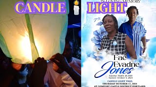 CANDLE 🕯️ LIGHT FOR FAE EVADNE JONES  RIP [upl. by Annayrb]