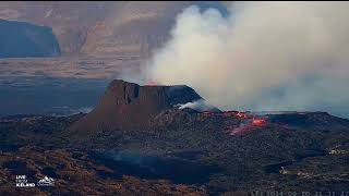 Iceland Volcano Lava Breakout Near Cone  10 06 24 [upl. by Aker]