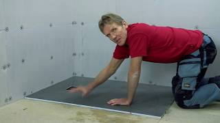 Installing a Level Access Wetroom with Square Drain [upl. by Enitsirt418]