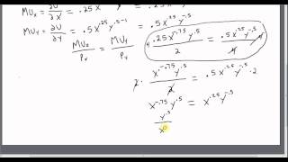 Utility Maximization with a CobbDouglas Utility Function [upl. by Shoshana]