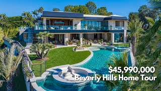 Inside an INCREDIBLE 45M Ultra Luxury Home in Beverly Hills  Home Tour [upl. by Alleuol28]