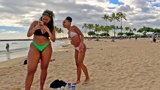 WAIKIKI WALK 🌈 To Hilton Hawaiian Village Hotel and Resort 2024 vacation travel walking [upl. by Hollister]