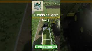 Picamos maiz en hautbeyleron y al silo para ensilaje farmingsimulator22 farmingsimulator25 [upl. by Dnalevelc]