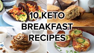 10 Keto Breakfast Recipes that ARENT Just Eggs [upl. by Einnaffit]