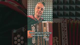 GORENJSKA POLKAKlarinetten polka Avsenik DIATONIČNA HARMONIKA  SPLETNO UČENJE GŠ VILI MARINŠEK [upl. by Mireille134]