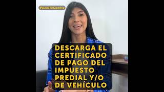 Descarga el certificado de pago del impuesto Predial yo de Vehículo [upl. by Ehsrop]