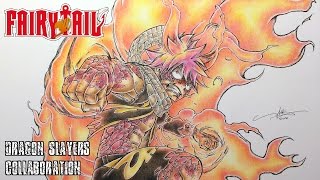 Speed Drawing Natsu Dragneel  Fairy Tail Dragon Slayers Collab [upl. by Joon]