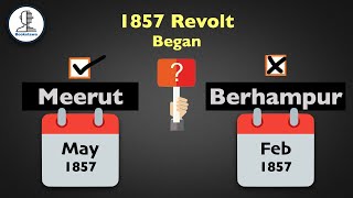 Why do we say that Revolt of 1857 Began at Meerut and not at Berhampur  UPSC  Modern History [upl. by Kolnick959]