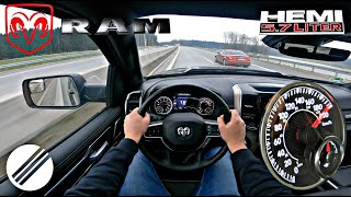 DODGE RAM 1500 HEMI 57 V8 quotLARAMIE SPORTquot TOP SPEED DRIVE ON GERMAN AUTOBAHN 🏎 [upl. by Winson]