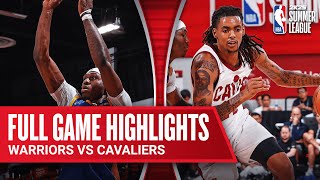 WARRIORS vs CAVALIERS  NBA SUMMER LEAGUE  FULL GAME HIGHLIGHTS [upl. by Wyck274]