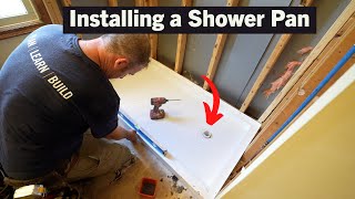 Installing a Shower Pan Base  Tub to Shower [upl. by Lrem]