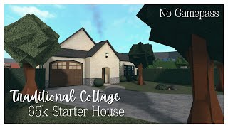 BLOXBURG 65k Traditional Cottage Starter Home SPEEDBUILD NO GAMEPASS [upl. by Euqininod]