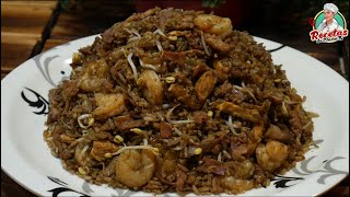 Receta de arroz chino original  cómo se hace el arroz chino  arroz oriental [upl. by Kcirrez]