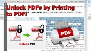 Unlock Protected PDFs by Printing to PDF Amazing Trick [upl. by Lidstone]