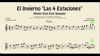 El Invierno Las 4 Estaciones Partitura de Violín [upl. by Jamila]