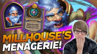 Introducing Millhouses Menagerie Hearthstone Battlegrounds  Savjz [upl. by Oniratac277]