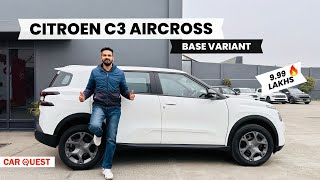 Citroen C3 Aircross Base Variant Walkaround  Car Quest [upl. by Bromleigh]