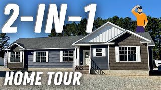 2 HOMES in 1 Never miss your inlaws againhaha 1st time modular home tour [upl. by Letnoj]