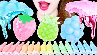 ASMR FROZEN WAX HONEY JELLY FRUIT ICE CREAM HONEY JELLY FROZEN WAX CANDY EATING SOUNDS MUKBANG 먹방 [upl. by Luoar912]