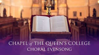 Choral Evensong Live from Queens on Wednesday 23 October 2024 [upl. by Merv]