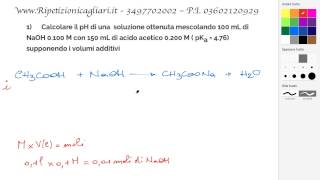 Esercizio Calcolo del pH di acido debole e il suo sale soluzione tampone quotmetodo semplicequot [upl. by Trebleda]