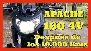 APACHE 160 4V DESPUES DE LOS 10000 KMS Y COSTOS DE REVISION 2020 [upl. by Unity]