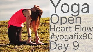 30 Minute Glowing Yoga Body Workout Vinyasa Open Heart Class Day 9 Yoga Fix 90 [upl. by Ahsilet390]