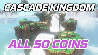 Super Mario Odyssey All Cascade Kingdom Coins 50 purple local coins [upl. by Nanah]