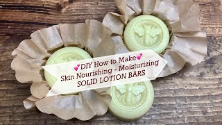 DIY Recipe How to Make Super Moisturizing SOLID LOTION Bars  Wrap amp Label Ideas  Ellen Ruth Soap [upl. by Ocsecnarf]