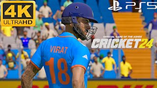 Cricket 24 PS5 Gameplay  India Vs Australia Dynamic Broadcast Camera 4K60 HDR [upl. by Hindu]