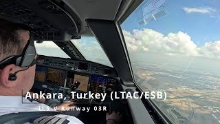 Landing Ankara Turkey LTACESB  Gulfstream G650 [upl. by Kapor212]