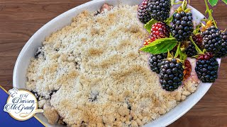 The Easiest and Most Delicious British Classic Dessert  Blackberry and Apple Crumble with Custard [upl. by Aurelea]