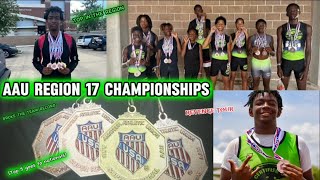 Track Meet Vlog AAU Region 17 Championships  Top 5 advance to AAU nationals I broke team record😁 [upl. by Nura590]