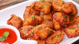 Crispy Potato Pakora Recipe  Aloo Pakora  Potato Sancks Recipe  Toasted [upl. by Heida712]