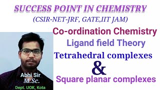 LFT FOR Tetrahedral complex amp square planar complexes [upl. by Kamal]